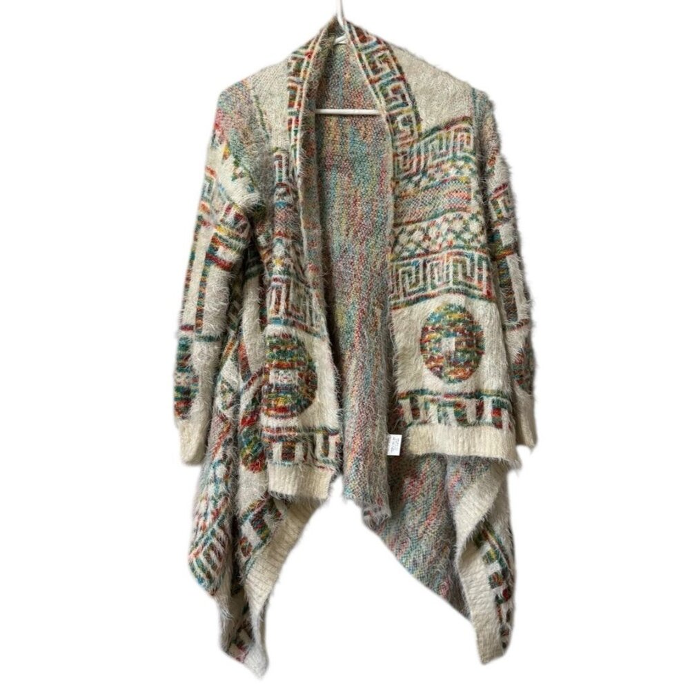 Wishlist Open Front Cardigan Sweater Size S/M Polyester‎ Blend Hippie Boho Soft